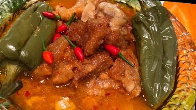 'khmer Food-Fermented Pork Belly   Phork Sack Chrok ផ្អក់សាច់ជ្រូក'