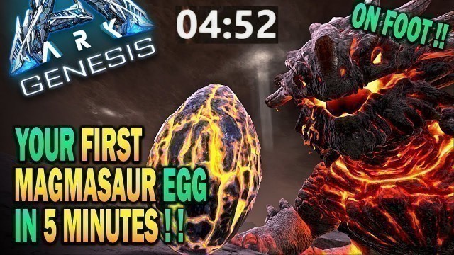 'Ark FASTEST & BEST Way To Steal Magmasaur Egg on Foot! Ark How To Tame Magmasaur'