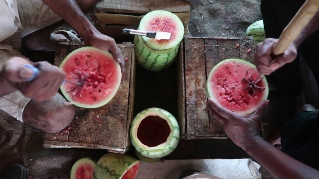 'water melon juice with sabja | summer drinks | rajahmundry | seasonal fruits | street food 2019'