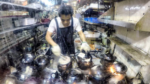 'Cooking the Hot Pot at High Speed. Hong Kong Street Food.'
