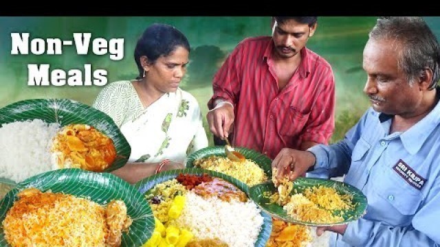 'Hardworking Couple Selling Roadside Unlimited Meals | Non Veg Meals | Hyderabad Street Food'