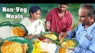 'Hardworking Couple Selling Roadside Unlimited Meals | Non Veg Meals | Hyderabad Street Food'