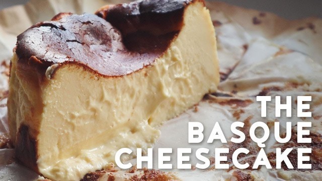 'Basque Burnt Cheesecake Recipe | Creamy and gooey easy cheesecake'