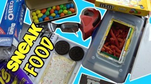 '5 Ways To Sneak Food and Candy Into Class Without Getting Caught- School Life Hacks (Snack Hacks)'
