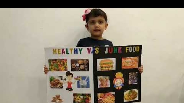 'Poem on Healthy Food And Junk Food | Class KG'