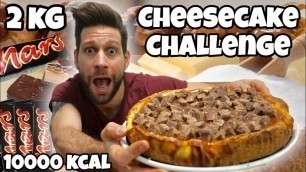 'CHEESECAKE CHALLENGE 2 KG - 10000 calories - MAN VS FOOD - Cheat Meal'
