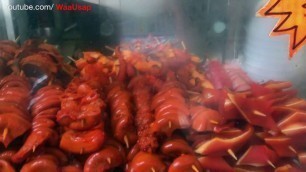 'Hong Kong Chinese Street Foods - Red entrails - Congee - Stalls Foods - Lady Market'