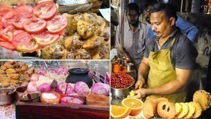 'Fruit Bajjis | Very Tasty Evening Snacks At Rajahmundry | Bajji Mixture |  Indian Street Food'