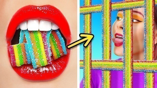 'COOLEST WAYS TO SNEAK FOOD EVERYWHERE || Sneaking Makeup and Pets Ideas By 123 GO! GENIUS'