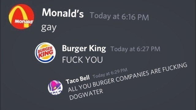 'If Fast Food Companies Used Discord'