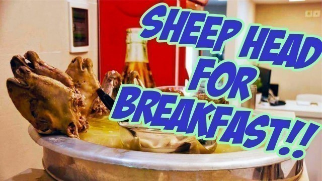 'Strange Iranian Cuisine : Sheep\'s head and trotters for breakfast! کله پاچه'