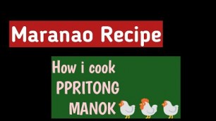 'Maranao recipe PRITONG 