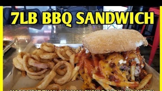 'FATTEST PIG SANDWICH CHALLENGE | BBQ | 3 Hogs  | man v food | so much meat