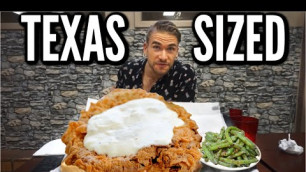 'GIANT Chicken Fried Steak Challenge In Texas | San Angelo Tx | Man Vs Food'