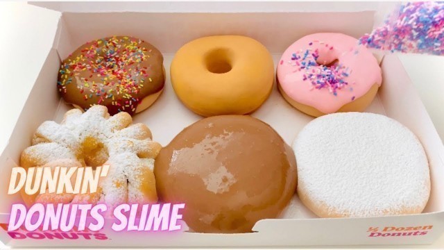 'Turning Breakfast Food Items Into Slime // Dunkin’ Donuts Slime | diy ry'
