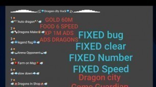 'Dragon city Hack Cheat Game Guardian Script 2.5a  \"ban no\"'