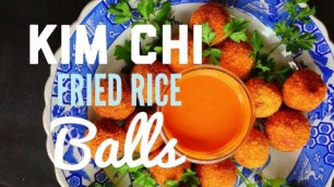 'Flaming Balls Recipe (Arancini Style) KimChi Fried Rice Balls  :: Vegan'