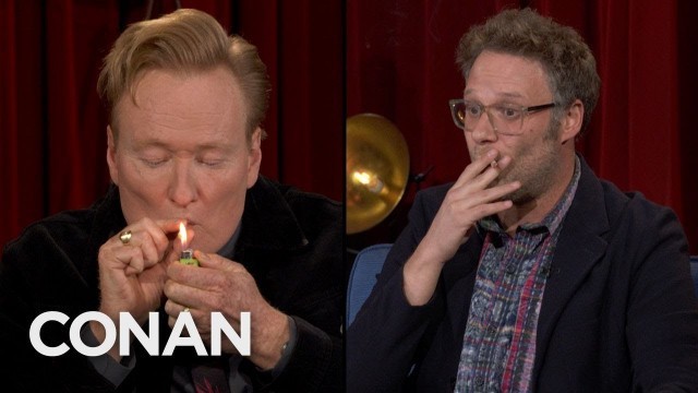 'Conan Takes A Hit Of Seth Rogen’s Joint  - CONAN on TBS'