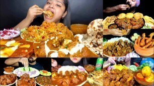 'ASMR EATING BUTTER CHICKEN, HANDI CHICKEN, MUTTON CURRY | BEST INDIAN FOOD MUKBANG |Foodie India|'