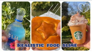 'Realistic food slime asmr | slime compilation'