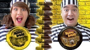 'GOLD VS CHOCOLATE FOOD CHALLENGE IN JAIL FOR 24 HOURS | FUNNY MUKBANG AND CRAZY FOOD BY CRAFTY HACKS'
