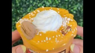 'Squid game slime - pumkin pie slime #Shorts #satisfying #slime Halloween food slime 