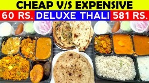 'Cheap vs Expensive Thali Comparison ! Cheap vs Expensive Food Challenge ! Indian Food Vlogs'