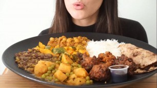 'ASMR Eating Sounds: Indian Food (Mostly No Talking)'