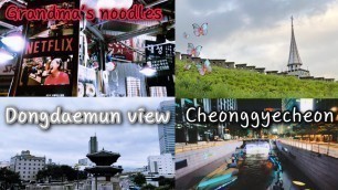 '#Dongdaemun #cheonggyecheon Dongdaemun, Street foods- Netflix Seoul, Cheonggyecheon night view'