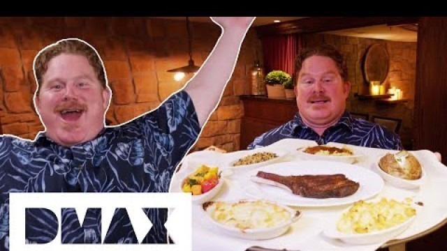 'Casey SMASHES The Giant Cowboy Showdown Challenge | Man v Food'