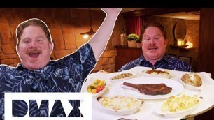 'Casey SMASHES The Giant Cowboy Showdown Challenge | Man v Food'