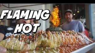 'SPICY @SS BREAKFAST BURRITO CHALLENGE! 6lb+ Burrito Challenge | Man Vs Food | California'