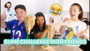 'WEIRD FOODS SLIME CHALLENGE WITH FRIENDS (Gloss Pickle Slime)'