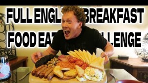 'Full English Breakfast Challenge| 5 of every item! | Man Vs Food | Cal Heywood'