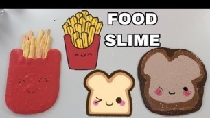 'FOOD SLIME ASMR - FRENCH FRIES AND BREAD. SLIME EXTREME MAKEOVER'