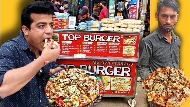 'ऐसा Pizza जो करदे Brands Ko फेल | Top Burger ka Top Ka overloaded pizza | Street food india'
