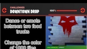 'Dance or emote between two food trucks - Change the color of 1000 tiles'