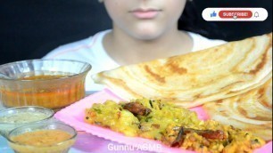 'ASMR MASALA DOSA | SAMBHAR (ft. Coconut Chutney) | SOUTH INDIAN FOOD | FOOD EATING VIDEO |GUNNU ASMR'