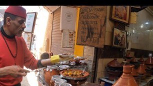 'Best Tajine in the Souks of Marrakech. Chez Bakchich. Morocco Street Food'