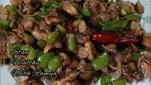 'Mushroom capsicum fry/low carb recipe/diet recipies in Tamil'