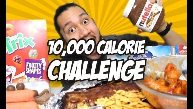 '10000 CALORIE CHALLENGE in ONE HOUR | EPIC CHEAT DAY | MAN VS FOOD'