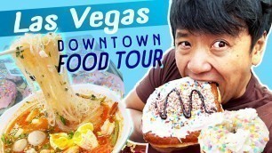 'Las Vegas DOWNTOWN FOOD TOUR | BEST FOOD Fremont Street Experience'