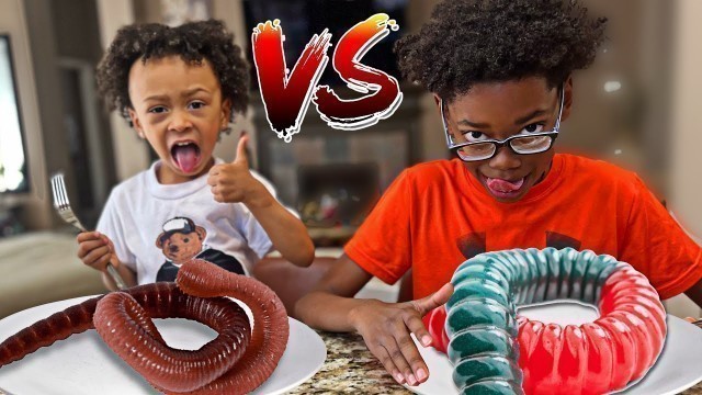 'GUMMY VS REAL FOOD CHALLENGE! (KIDS VS PARENTS)'