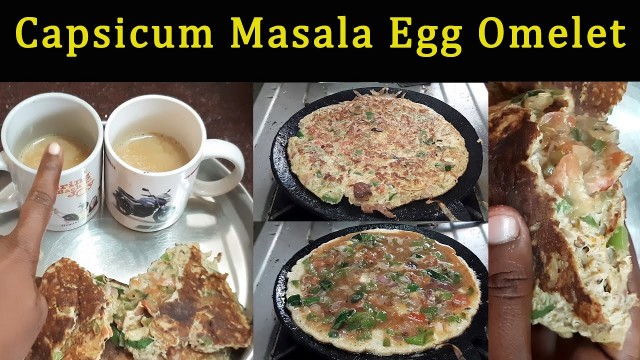 'Capsicum Masala Egg Omelet in Tamil | Paleo Diet Breakfast | Low Carb Recipe | Weight loss Omelet'