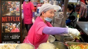 '\"Chopped noodles” that aired on Netflix \'Chefs on the Road\' / 광장시장 & 손칼국수 / Korean street food'