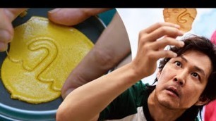 'Netflix Squid Game - Umbrella shaped honeycomb candy dalgona making master / Korean Street Food'