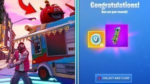 'How To Get DOWNTOWN DROP Challenges and \'Dance or Emote Between Two Food Trucks\' in Fortnite!'