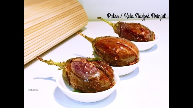 'Spicy Stuffed Brinjal / Eggplant / kathirikkai | Paleo / Keto diet recipes in Tamil | Jo Kitchen'