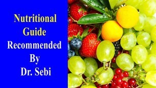'Viewing Dr. Sebi\'s Food List Before Going to the Market is Good!!!'