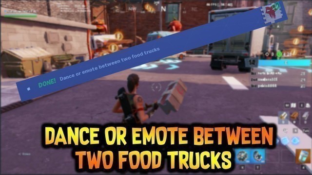 'Dance or Emote Between Two Food Trucks (DOWNTOWN DROP CHALLENGE)'